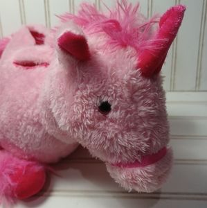Basket by Dan Dee Plush Easter Halloween Bucket Stuffed Animal Toy Pink Unicorn.